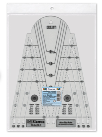 Линейка для пэчворка GAMMA пластик 20.6 x 28.5 см в пакете RL-005