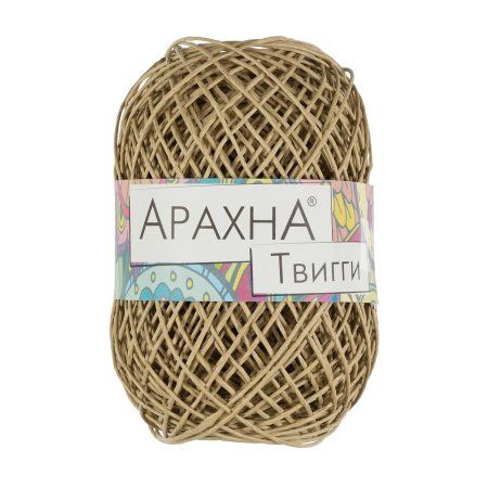 Пряжа ARACHNA Twiggy 100% целлюлоза 1 х 50 г 80 м №04 натуральный ARA-TWIG-04