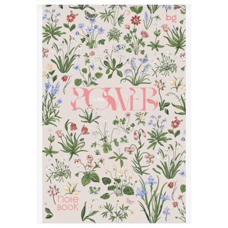 Блокнот A5 80л. BG "Цветы" на скрепке RE-Б5ск80_09436