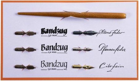 Набор для каллиграфии BRAUSE Calligraphy & Writing Set 6 перьев, деревянный держатель RH-137B