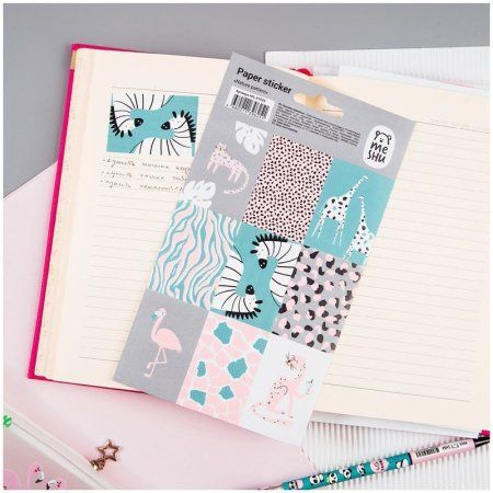 Наклейки бумажные MESHU "Nature pattern" 12 x 21 см, 9 накл, европодвес RE-MS_41625