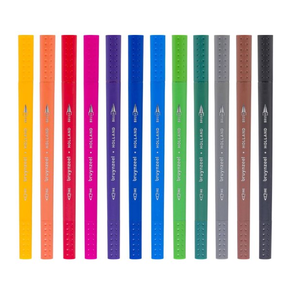 Набор двусторонних линеров BRUYNZEEL Brushpen 12 цветов MP60325012
