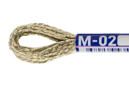 Нитки для вышивания GAMMA мулине NM металлик 8 м св.золотой MG-М-02