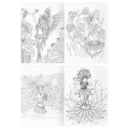 Раскраска А4 ТРИ СОВЫ "Антистресс. Феи и эльфы" 16 стр. RE-PА4_58096