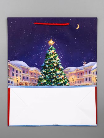 Пакет подарочный ламинированный 26 х 12 х 32 см "Новогодний каток" SIM-10911826