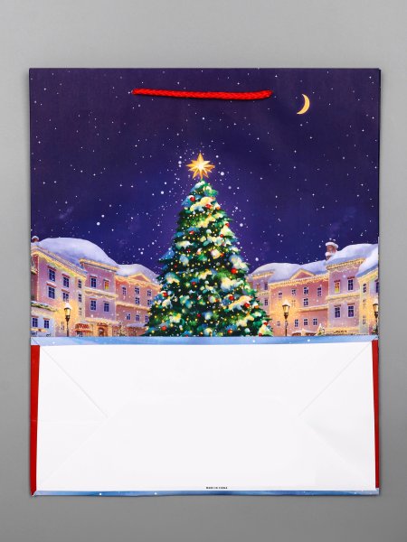 Пакет подарочный ламинированный 26 х 12 х 32 см "Новогодний каток" SIM-10911826