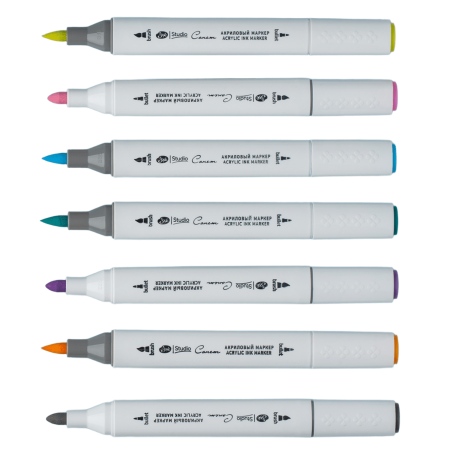 Маркер акриловый двусторонний СОНЕТ перо кисть/пуля
