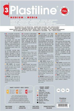 Пластилин скульптурный PLASTILINE 750 г, 55-средней твердости, черный RH-7955T Пластилин скульптурный PLASTILINE 750 г, 55-средней твердости, черный RH-7955T