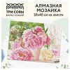 Алмазная мозаика ТРИ СОВЫ "Розовые пионы" 30 x 40 см, холст RE-АМ3040_47524