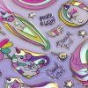 Наклейки гелевые MESHU "Rainbow unicorn" 10 x 23 см, пакет европодвес RE-MS_57667