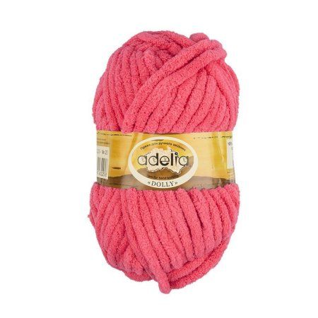 Пряжа ADELIA Dolly 100% полиэстер 1 х 100 г 40 ± 3 м №23 коралловый ADE-DOL-23