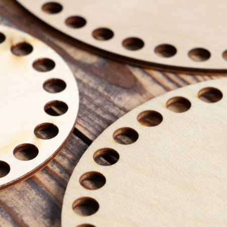 Набор заготовок для вязания "Круг" 10/15/20 см, d 9 мм донышко фанера SIM-4815371