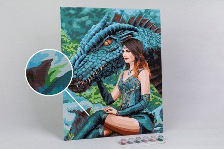 Набор для раскрашивания по номерам (холст на подрамнике) ФРЕЯ 50 х 40 см "Мать драконов" PNB/PL-210