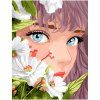 Картина по номерам на холсте ТРИ СОВЫ "Аниме девушка с цветами" 30 x 40 см, краски и кисть RE-КХ3040_53877