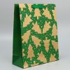 Пакет подарочный ламинированный 32 × 26 × 10 см "Елочки" SIM-9750225