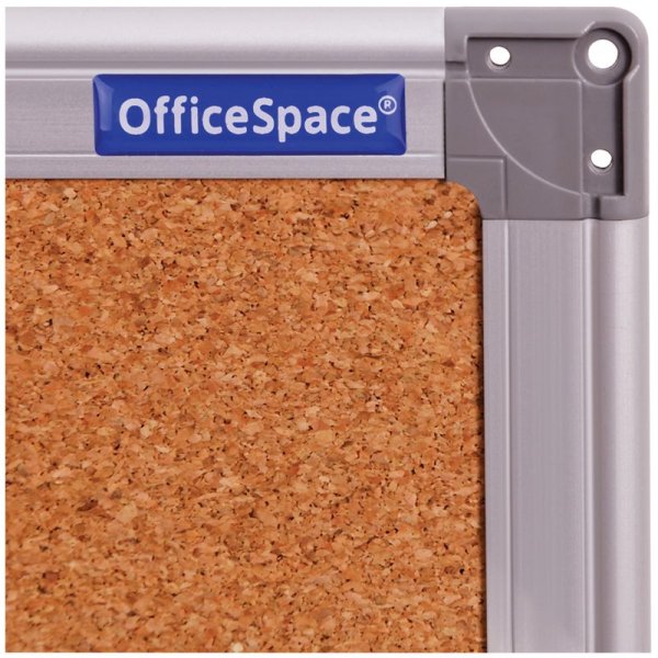 Доска пробковая OfficeSpace 60 x 90 см алюминиевая рамка RE-307412