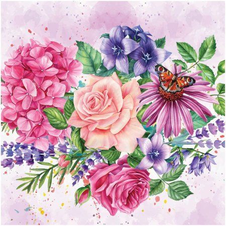 Пазл ТРИ СОВЫ 64 "Цветочная композиция" RE-ПК64_54540