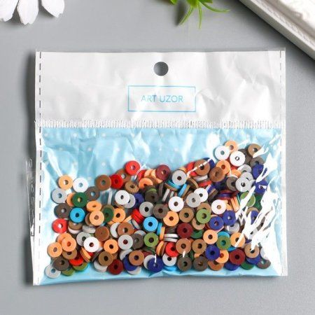 Бусины для творчества PVC "Колечки осенние" набор ≈ 330 шт 0.1 х 0.6 х 0.6 см SIM-9127274