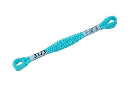 Нитки для вышивания GAMMA мулине (3071-3172) 8 м №3123 голубой MG-3123