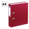 Папка-регистратор A4 OfficeSpace 70 мм, бумвинил, с карманом на корешке, бордовая RE-162576