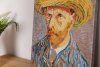 Кристальная (алмазная) мозаика ФРЕЯ на подрамнике "Автопортрет в соломенной шляпе, Винсент ван Гог" 30 х 40 см MET-ALPD-027