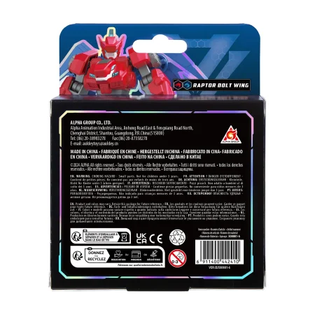 Диностер. Робот-конструктор Раптор Болт Винг 11 см ТМ Dinoster ROS-43754