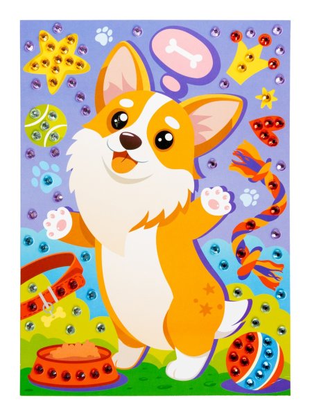 Аппликация стразами "Корги" KOR-05926