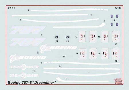 Сборная модель: Самолет "Боинг 787", З-7008