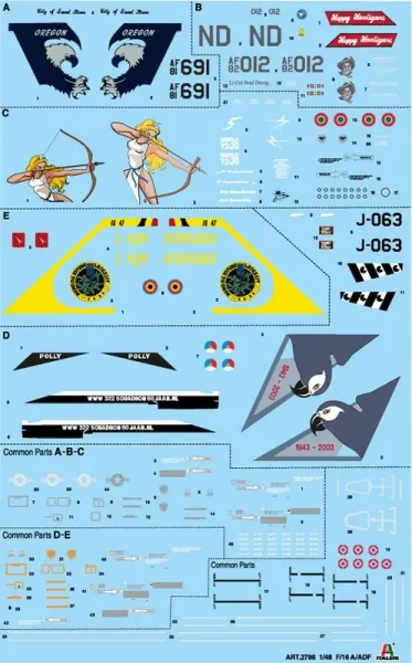 Сборная модель: Самолет F-16A FIGHTING FALCON З-2786ИТ