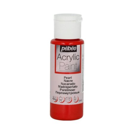 Краска акриловая PEBEO Acrylic Paint декоративная перламутровая 59 мл AP-097872 красный