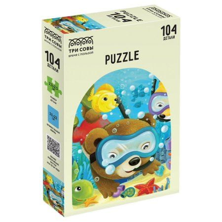 Пазл ТРИ СОВЫ 104 "Подводные приключения" RE-ПК104_54571
