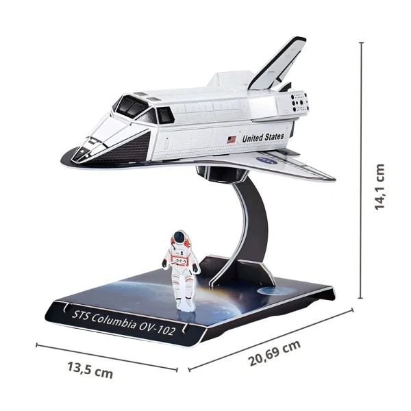 3D пазл CubicFun Серия "Космос" Космический шаттл, 23 деталей UT-E1626h(W3197h)