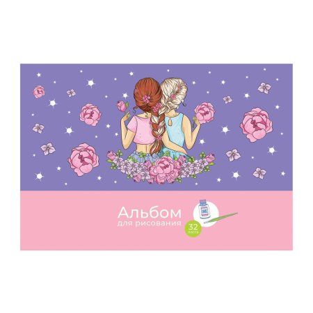 Альбом для рисования 32л. A4 BG "Sweet life" на скрепке, эконом RE-АР4ск32_10976