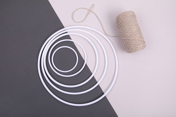 Кольцо для макраме GAMMA сталь металл d 50 мм белое RKS-005