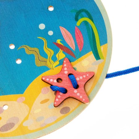 Шнуровка "Аквариум" деревянная KOR-01900