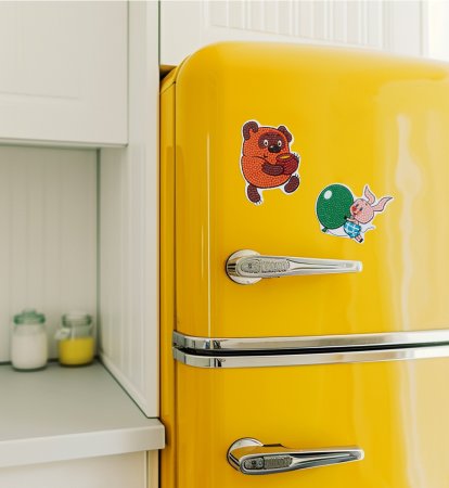 Кристальная (алмазная) мозаика ФРЕЯ магнит "Винни-Пух" 7.5 х 10 см CMF-ALVM-098