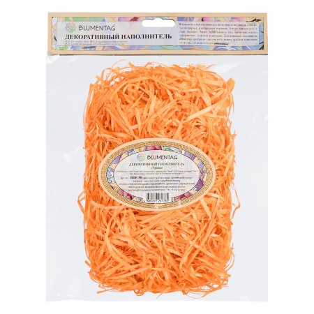 Декоративный наполнитель "Трава" Blumentag 50 г ± 5 г 04 оранжевый BDF-50-04