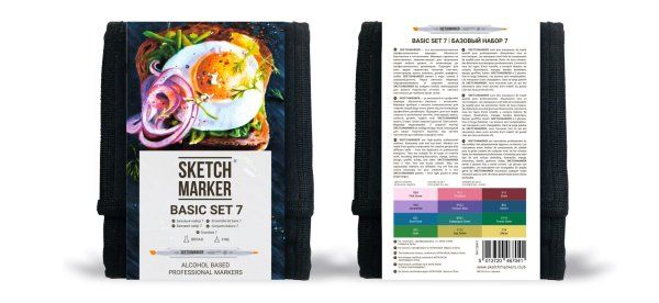 Набор маркеров SKETCHMARKER Basic 7 12 шт + сумка органайзер MPSM-12BAS7