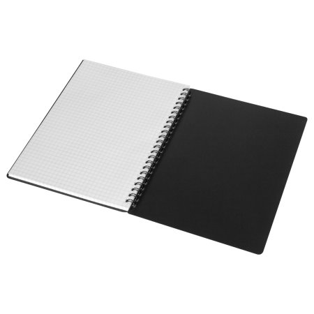 Тетрадь 48л. A5 клетка на гребне BG "Base" пластиковая обложка, черная RE-Т5гр48_пл_59680