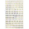 Наклейки ПВХ MESHU "Golden numbers" 10 x 21 см фольга, 170 наклеек RE-MS_43585