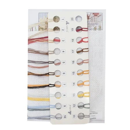 Набор для вышивания "Алиса" Осень в городе. Трамвай 7 х 7 см 0-217