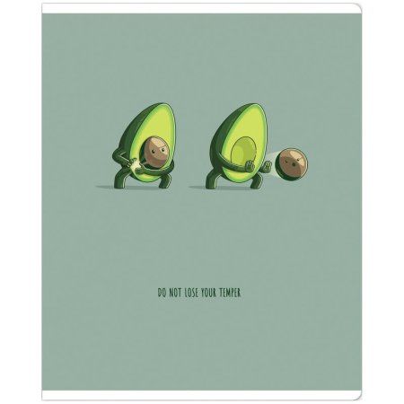 Тетрадь 48л. A5 клетка MESHU "Avocadreams" матовая ламинация, выборочный УФ-лак RE-MS_43124