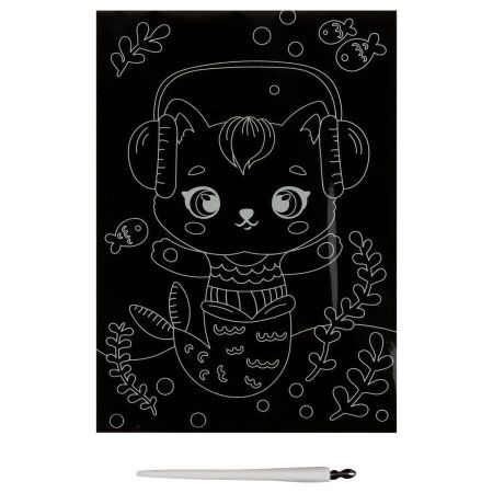 Гравюра с мультицветной основой ТРИ СОВЫ А5 "Музыка" RE-GA5_49951