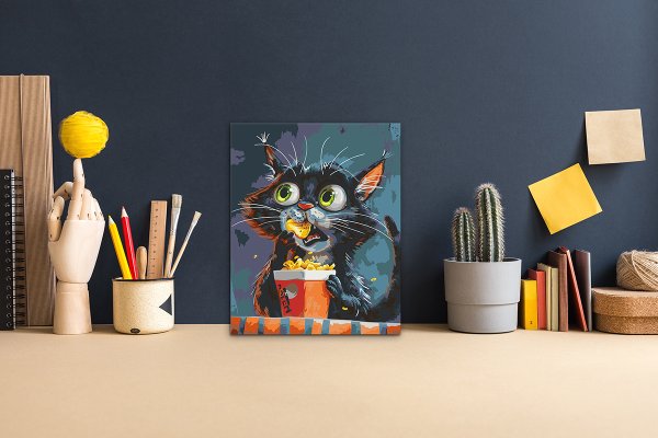 Набор для раскрашивания по номерам (холст на подрамнике) ФРЕЯ 50 х 40 см "Киносеанс" PNB/PL-347