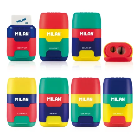 Ластик-точилка MILAN Compact Mix, контейнер ассорти ML-4710624