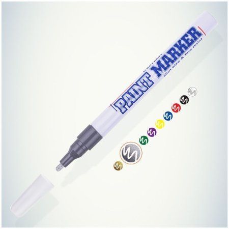 Маркер-краска MunHwa "Slim" 2 мм, нитро-основа, серебро RE-SPM-06