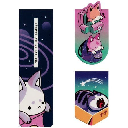 Закладки магнитные для книг 3 шт MESHU "Catbox" RE-MS_46725
