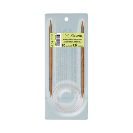 Спицы круговые GAMMA бамбук d 7.0 мм 80 см карамельные BC-D-70