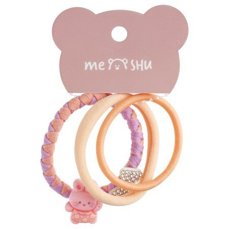 Резинки для волос MESHU ассорти текстур, 3 шт, европодвес RE-MS_60566