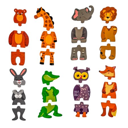 Деревянный пазл Десятое королевство "Веселый зоопарк" 24 элементов KOR-05263